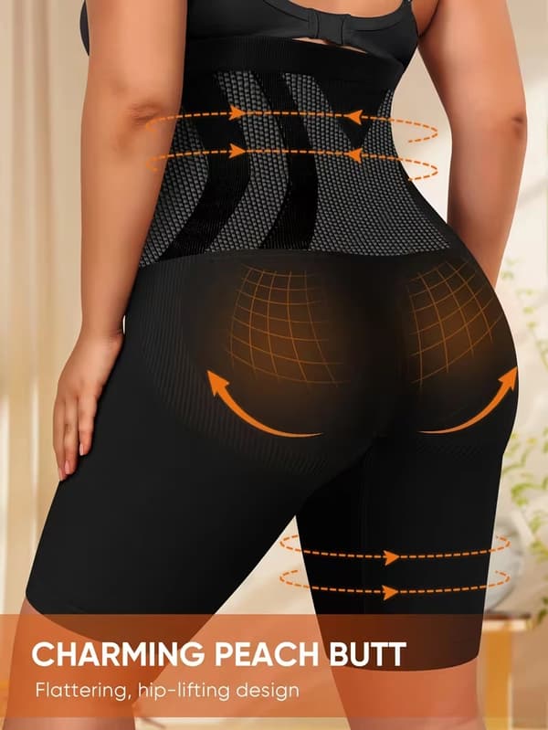 1-pack Högmidjade Magkontrollerande Formande Underkläder för Kvinnor – Sömlösa Justerbara Kroppsformande Trosor Black 2XL
