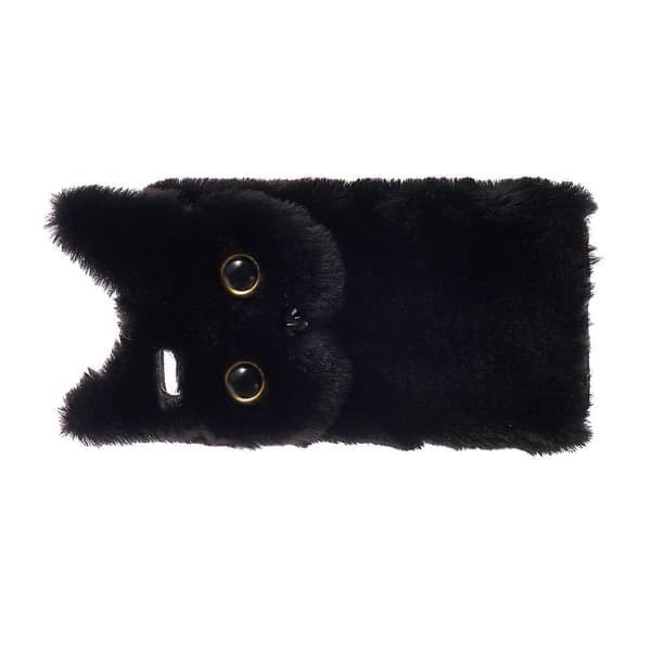 Sødt katte-telefoncover kompatibelt med 6/6s cover Varm vinter ridsefast sort 1 sæt-lingling sort iPhone 6/6S