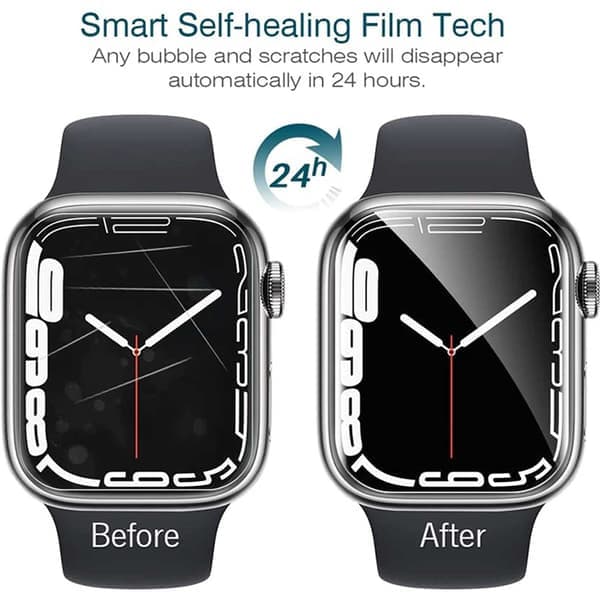 2-pack Apple Watch 4/5/6/SE 44mm Skärmskydd Full Täckning Transparent