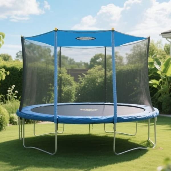 Trampolintilbehør: Solskjerm for 305 cm / 6-stangs trampoline, vanntett og UV-bestandig