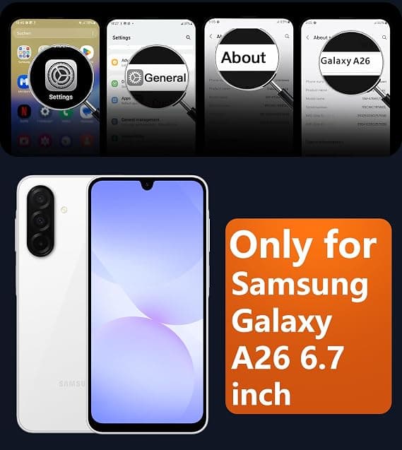 FNTCASE til Galaxy A26 5G-deksel, magnetisk matt gjennomskinnelig, fallbeskyttelse i militærklasse, slankt robust støtsikkert deksel Light purple