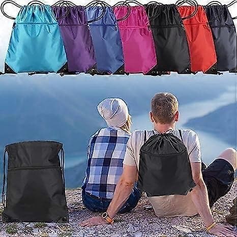 Repsporter Gymväska, Vattentät Dragskoväska för Simning med Dragkedjeficka