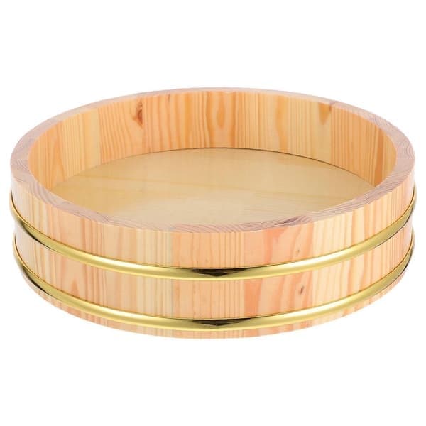 Trä Sushi Ris Blandningsskål Japansk Stil Professionella Kockar 26.50X26.50X7.00CM Köksförvaring 1Set
