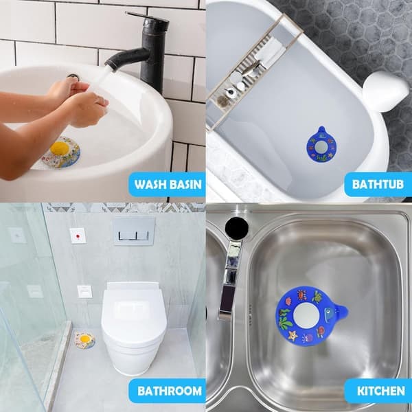 Silikon badekarpropp med strandmotiv - Universal badekarpropp med vakkert korallrevdesign - Perfekt gave til barn og småbarn