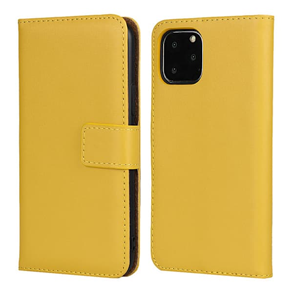 Wallet Case til iPhone 12/12 Pro/12 Pro Max/12 Mini/SE 2020/2022/3 – Gul Læder Flip Cover, Kort Holder Stand Case 12 Pro Max yellow 12 Pro Max