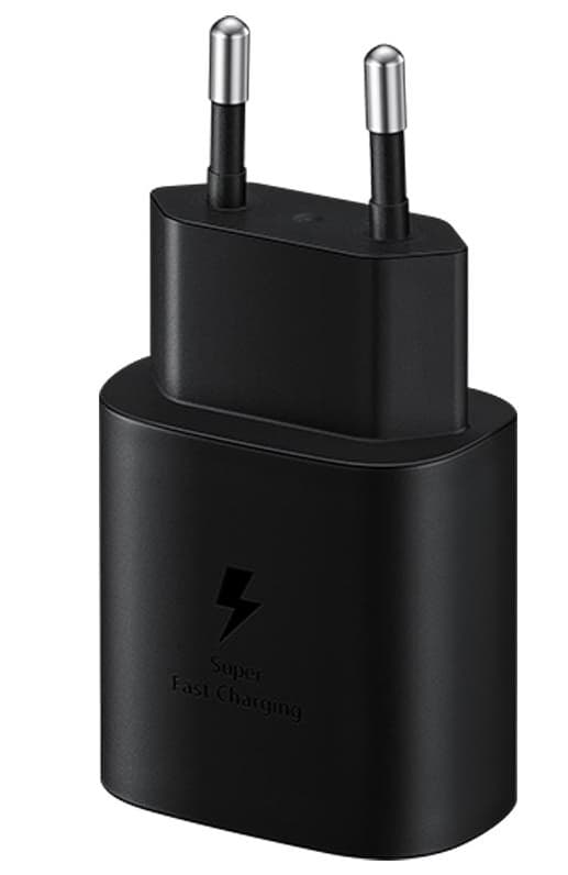 25W Kompatibel Samsung Hurtig USB-C Oplader (inkluderer Sort Datakabel), Sort