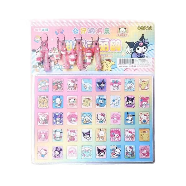 Kuromi Mystery Lucky Draw Box - 40 plasser 3 4 stor 40 Slots 3 4 Large