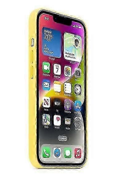 Silikonskal Kompatibelt med iPhone 14 - Mjuk Touch, Stötsäkert, Slimmat Skyddsskal Canary Yellow