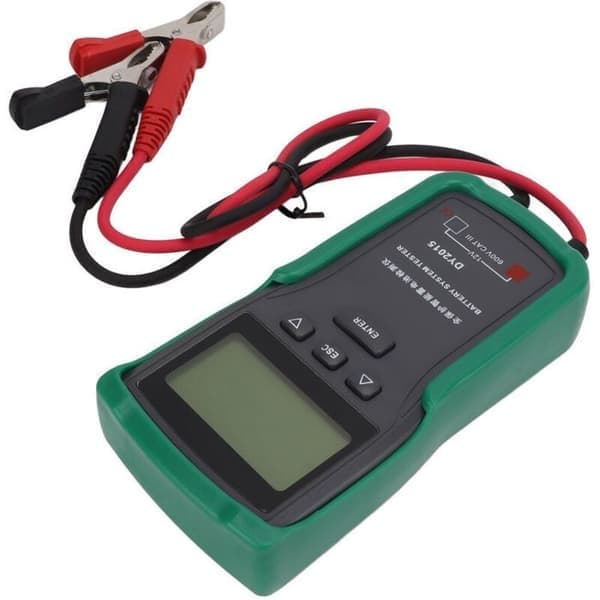 12V bilbatteritester, starttest, belastningstest, beskyttelse mot omvendt polaritet