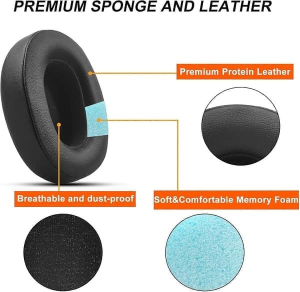 Gvoears ersättningsöronkuddar för Skullcandy Crusher Wireless, Crusher ANC/EVO, Hesh ANC/EVO, Hesh 3 Wireless