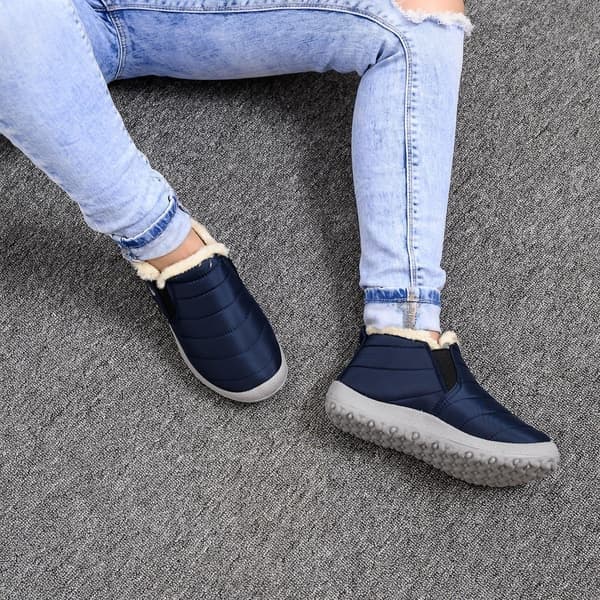 Lette vinterstøvler til mænd, vandtætte vinterstøvler, plus size 47, unisex, blå, størrelse 36 Blue 36