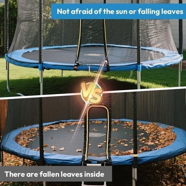 Trampolintilbehør: Solskjerm for 305 cm / 6-stangs trampoline, vanntett og UV-bestandig