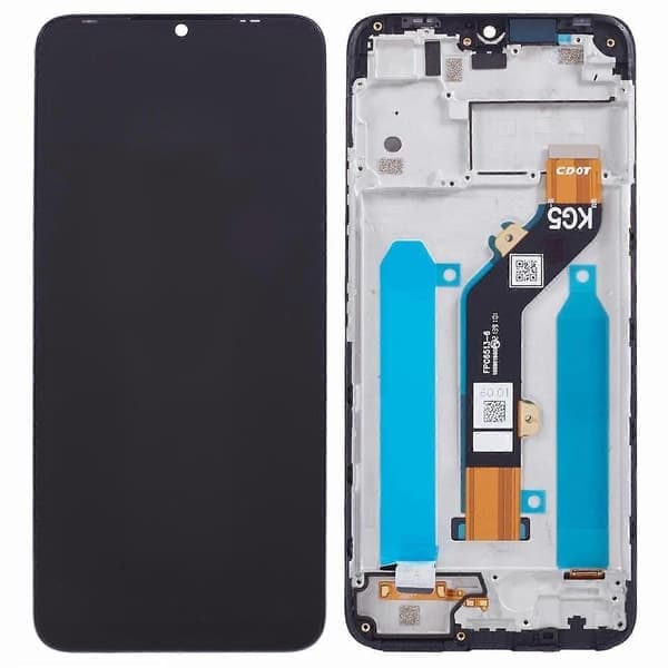 Til Infinix Smart 6 X6511B X6511 X6511E Grade C LCD-skærm og Digitizer-enhed+Ramme