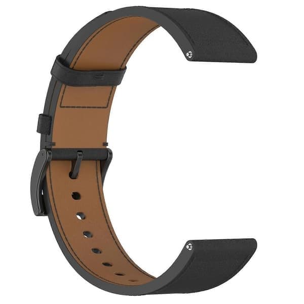 Læderrem kompatibel med Huawei Watch GT 5 46mm, sort Black