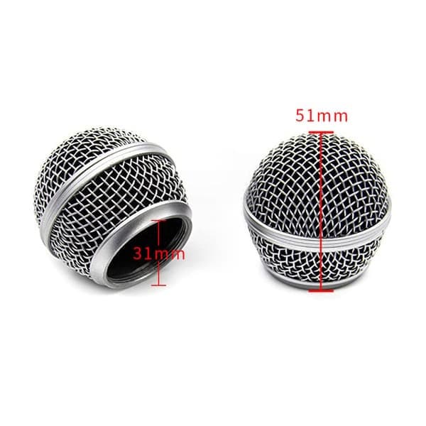 Vaihtomikrofonipää sisäisellä vaahtomuovilla, hopea Shure PG48/PG58/PGX2/BLX288/PG24