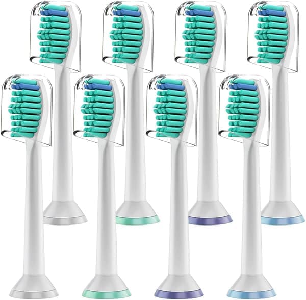 Elektriske tannbørstehoder, 8-pakning, kompatible med Philips Sonicare standard børstehoder