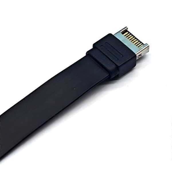 USB 3.2 förlängningskabel för frontpanel, GEN2x2 baffelkabel Typ-E till chassi Typ-C front C