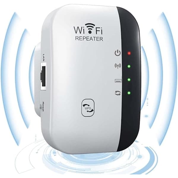 WiFi Range Extender Hvit, Trådløs Signalforsterker med Repeater AP-Modus og WPS-Funksjon white