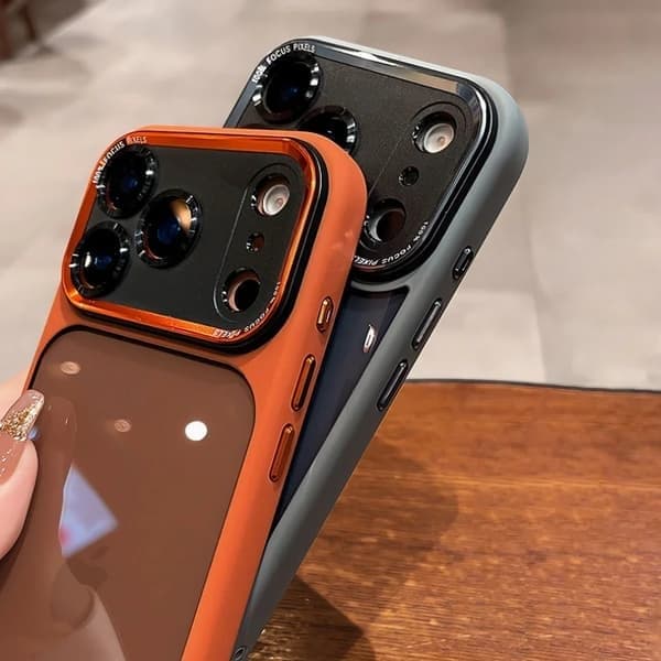 Genomskinligt mobilskal för iPhone 17 Pro, Stöttåligt, Svart Black iPhone17 Pro