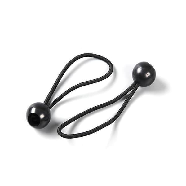 Elastisk snor med høy elastisitet, ball, teltstropper, campingtilbehør, svart, 15 cm for utendørsaktiviteter, 25 stk
