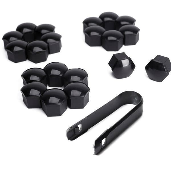 Hjulmutterhette med demonteringsverktøy, 20-pakning 21 mm, størrelse 19 mm 19 mm