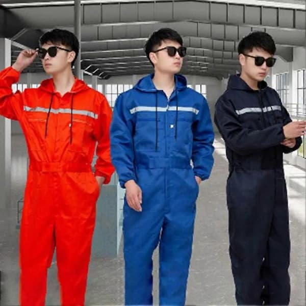 Sikkerheds Kedeldragt til Mænd med Refleksstriber, 5xl Arbejdsuniformer, Bilreparation Navy Blue 75-90kg