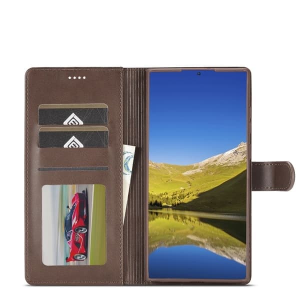 Wallet-cover til Samsung S22 Plus, kortholder, brun LC Brown LC Samsung S22 Plus