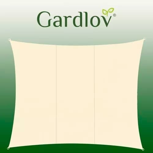 Solsejl / Sejldug, Vandtæt, 4x3 M, 180g/m2 Beige