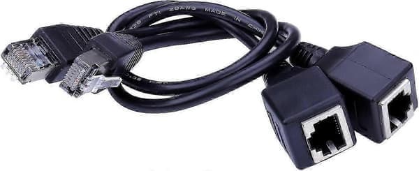 Ethernet forlængerkabel Netværkskabel RJ45 forlængerkabel 1FT/30CM 2 stk., Størrelse 0.6M 0.6M