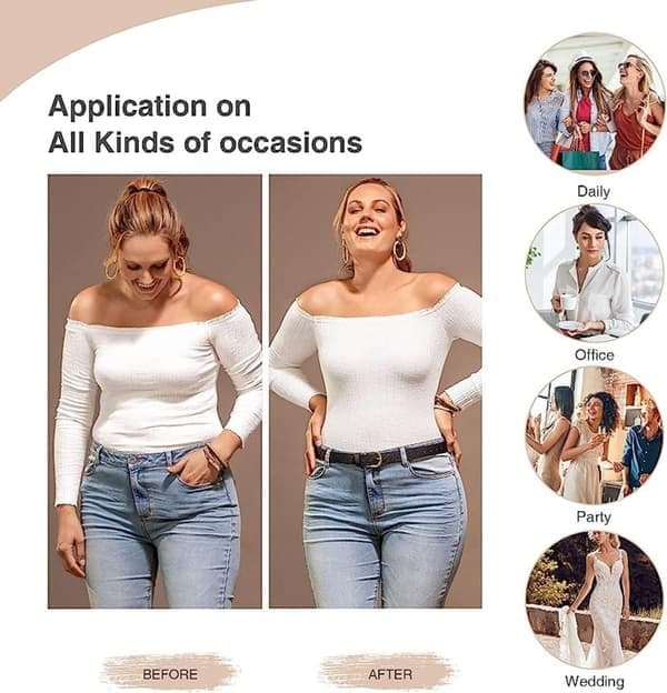 Dame Shapewear Hofteløft Shapewear Mageplastikk V, Hud, Størrelse M Skin M