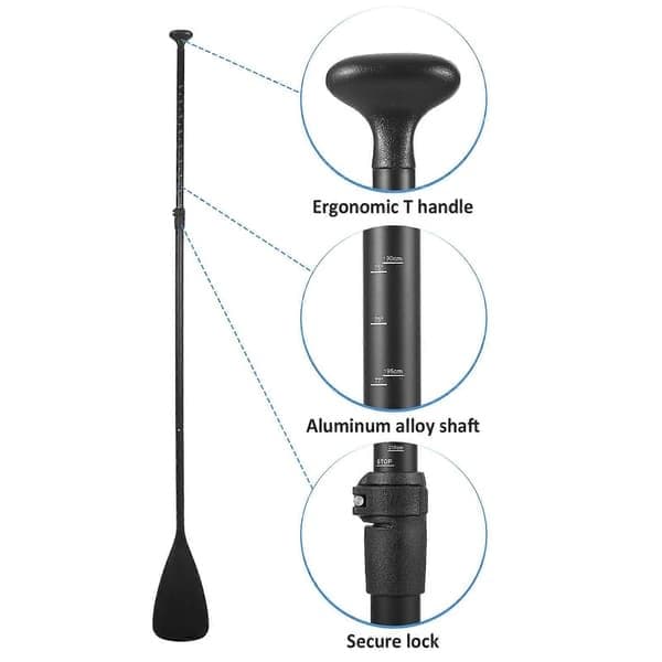 Dobbeltfunksjon 4-delt aluminiumspadler SUP-padle Stand Up Paddle Board-padler Kajakkpadleåre