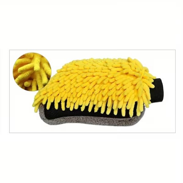 2-pack Chenille Mikrofiber Biltvättshandskar, Tjocka Dubbelsidiga Repfria Rengöringshandskar för Bil- och Hemmabruk