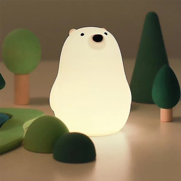 LED Nattlampa, Beröringssensor Silikon Djurlampa (Björn), Sänglampa & Sovrumspresent