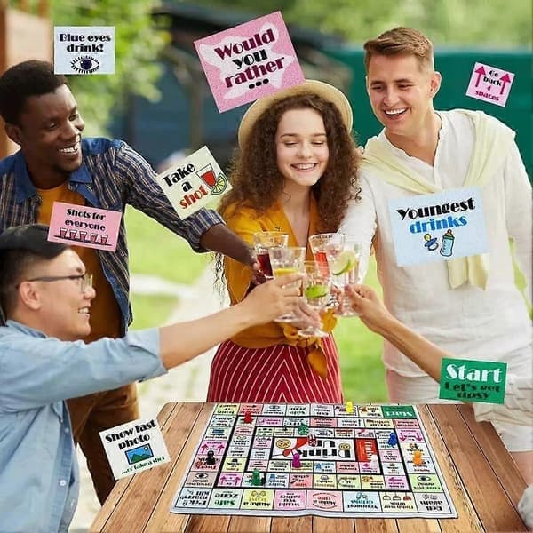 Tipsy-Land Drickspel Roligt Interaktivt Partyspel för Vuxna, 2 st 2pcs