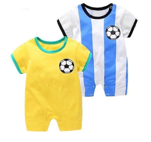 Baby Drenge Piger Romper Fodboldtøj Blue/white 6m
