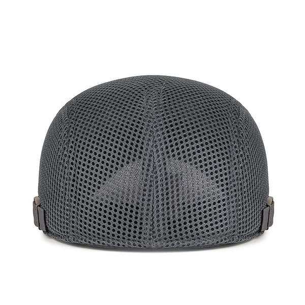 Herr Andningsbar Mesh Basker, Sommar Solskydd Duckbill Keps Ljusgrå, Svart Black