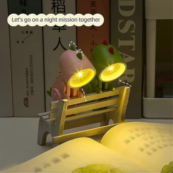 6 stk. Mini Dinosaur Bordlampe, Søde Kunstneriske Gaver Dyreformet Lille Natlampe til Soveværelset
