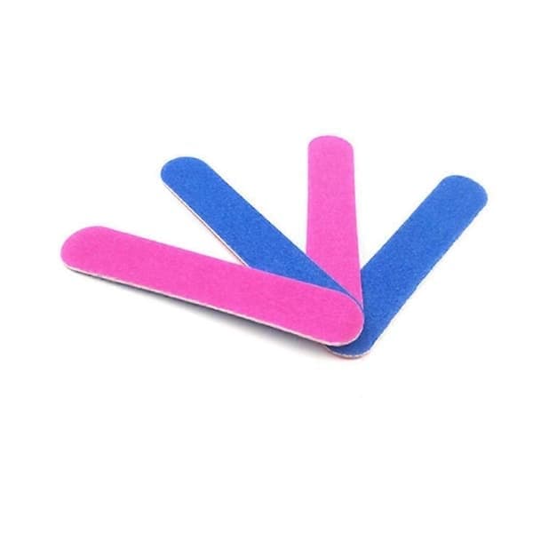 Mini neglefiler i bulk, 100 stk. engangs dobbeltsidige smergelfiler i reisestørrelse for menn, kvinner, barn (5 cm)