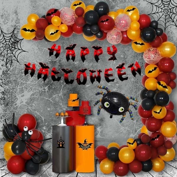 Halloween festballoner guirlande sæt festartikler, C C