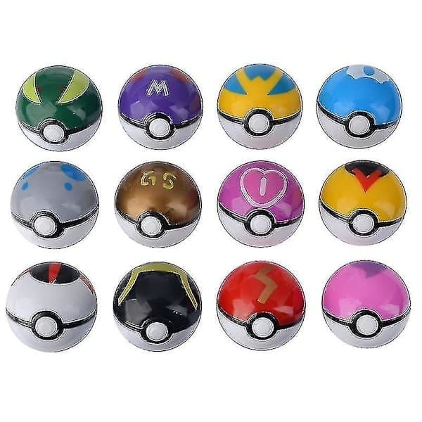 12 st julklappar Pikachu bollset Pokeball figurer leksaker för barn Db