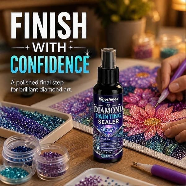 Diamantkunst Belægningsspray Blank Overflade Klar Belægning til 5D Diamantmaling Puslespil Håndværksmaterialer, 3 stk. 100 ml 3pcs 100ml