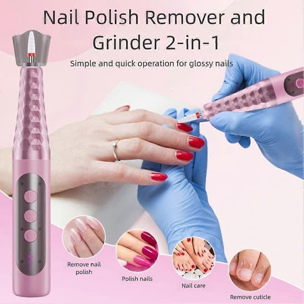 6-trins elektrisk neglebor sæt manicure pedicure værktøj med bits neglebuffer manicure pedicure poleringsværktøj