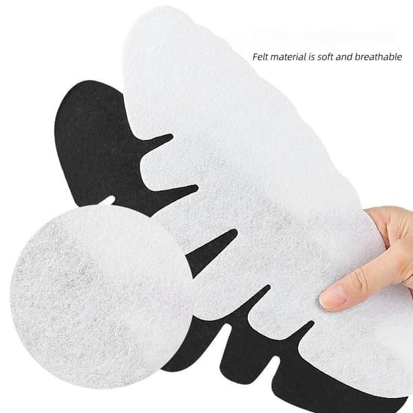 10-pack Svettband för Hattar, Absorberande Inlägg för Kepsar och Hattar, Svart Black