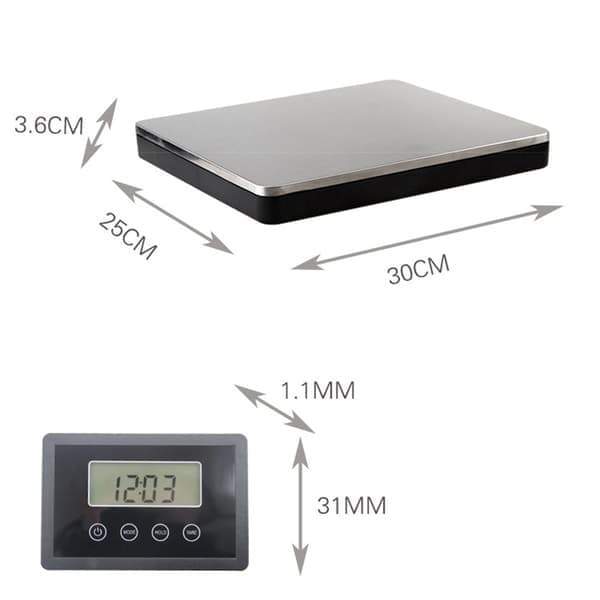 200 kg Digital Elektronisk Vægt, Højpræcisionsvægt til Post og Bagage med LCD-display 2168