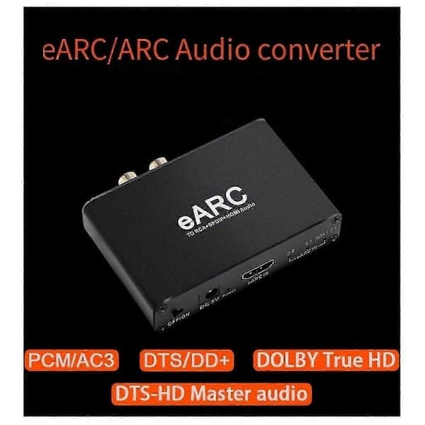 HDMI EARC ARC Audio Extractor 192Khz-konverter til RCA-adapter for digital TV-lyd