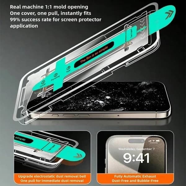 Skærmbeskyttelse til iPhone 15 Pro, Privacy, Mat Privacy-glas For iPhone 15 Pro Matte Privacy Glass