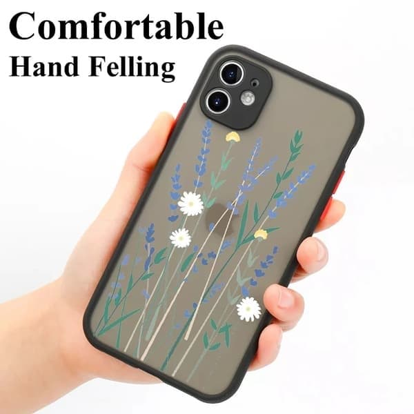 Gennemsigtigt telefoncover til Samsung Galaxy A35 5G, blomsterdesign, 4 4 For A35 5G