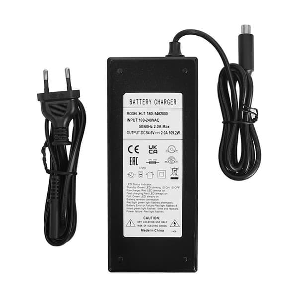 2A batterilader for Kukirin G2 PRO/G2 Max elektriske sparkesykler Lader Reservedeler Tilbehør til elektrisk sparkesykkel EU-plugg