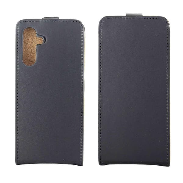 Vertikalt vikbart läderfodral - korthållare, skyddande stativtelefonfodral Black For Samsung Galaxy A16 5G