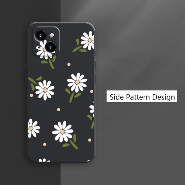 Silikondeksel til Samsung Galaxy A55 5G, blomsterdesign, 6 6 A55 5G